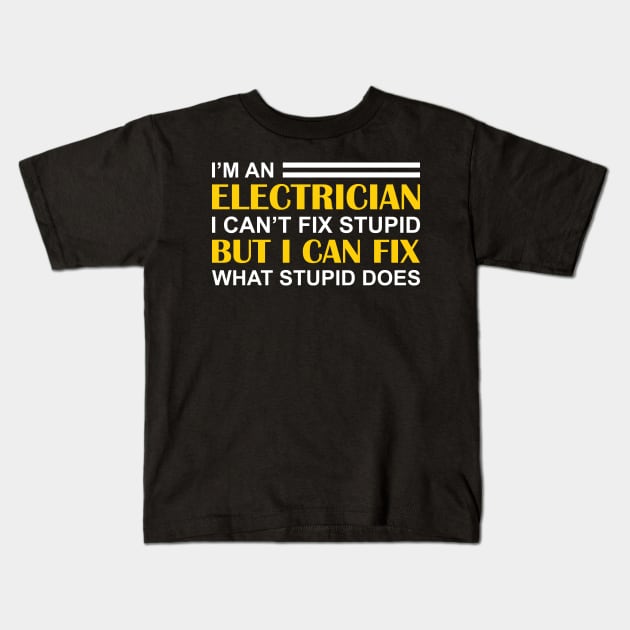 Proud Electrician Kids T-Shirt by Statement-Designs